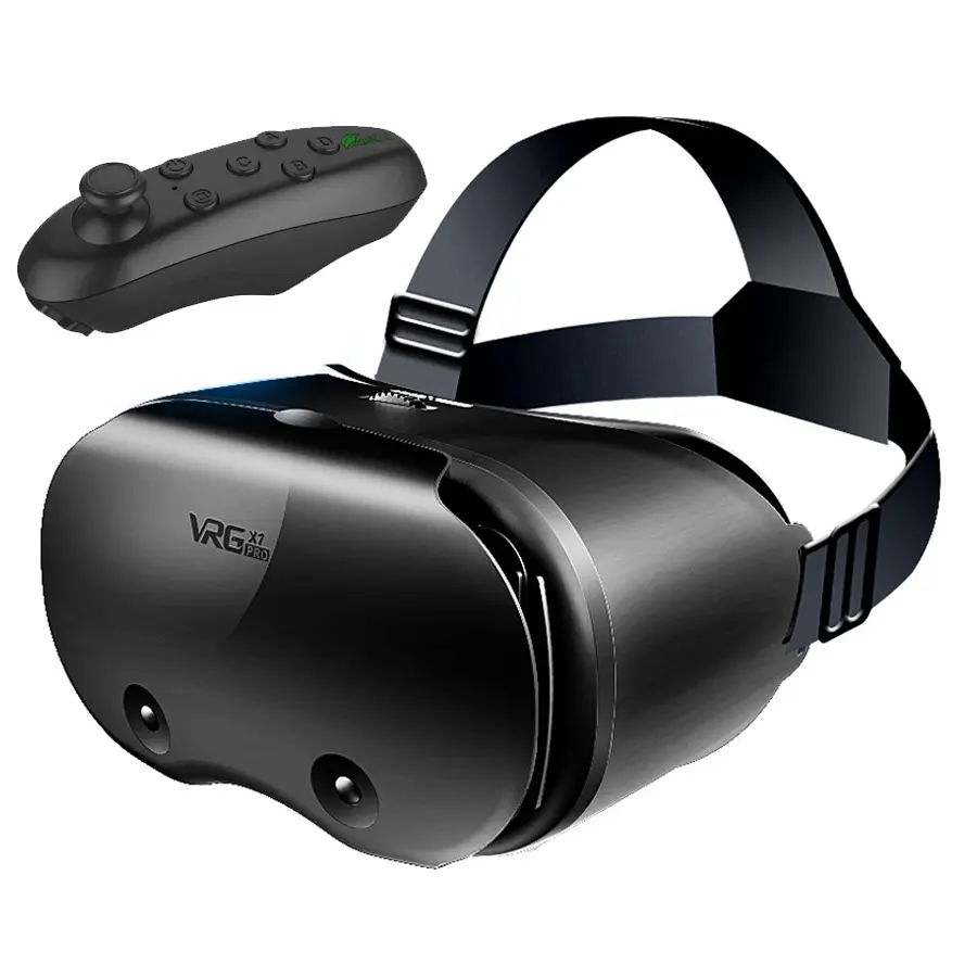 VRG Pro X7 VR Glasses, 3D Virtual Reality Headset Helmet Goggles, Cell Mobile Smart Phone VR Glasses for iPhone Android Smartphone Lenses Device Viar Video Game