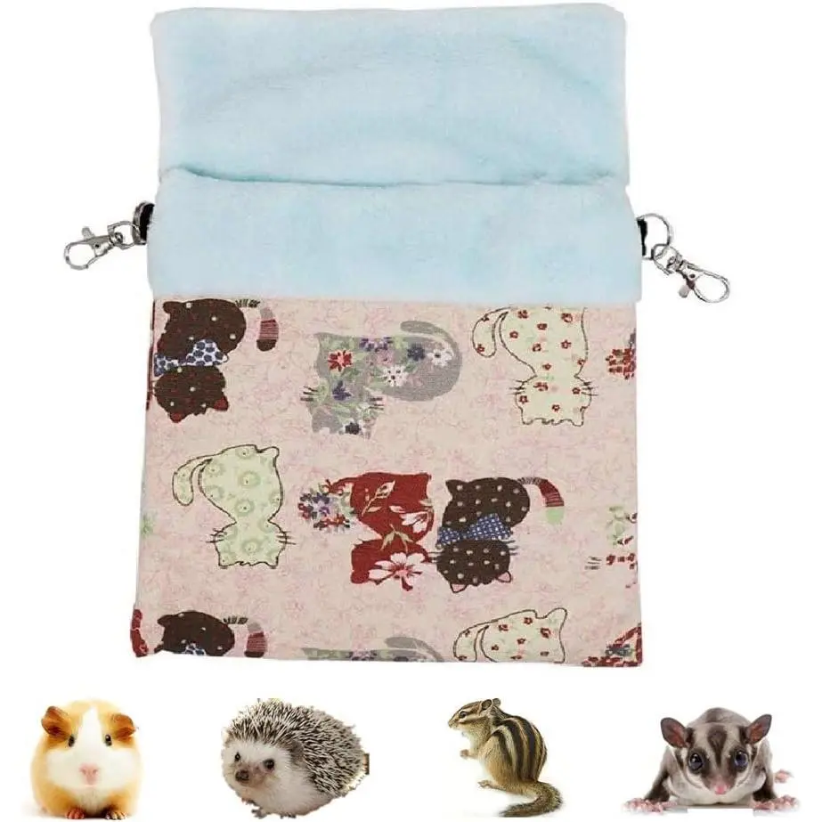 Sugar Glider Sleeping Pouch Bag  Nest for Small , M,  | High-density canvas exterior, soft  interior, machine washable bag for small /squirrels/marmosets/rats/hamsters
