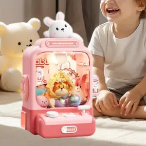 Cute Rabbit Claw Machine Toy, Interactive Game for Kids 3 Years+, 20 Plush Dolls Included, Enhances Hand-Eye Coordination, Holiday Gift