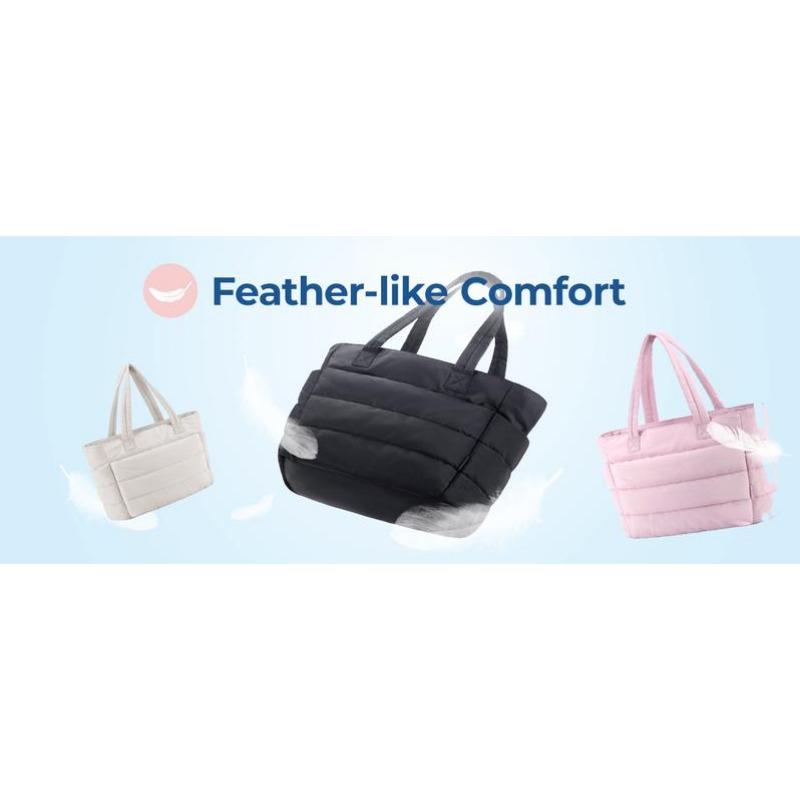 BIGWIG 20L Puff Sleeve Women Puffy Handbag, Quilted Laptop Shoulder , Lightweight and Practical, with Multiple Compartments for Workplace Storage and Zipper Closure, Perfect for Travel, Work, The Beach, The Gym, or Shopping, clinical bag BIGWIG 20L Puff Sleeve Women Puffy Handbag, Quilted Laptop Shoulder , Lightweight and Practical, with Multiple Compartments for Workplace Storage and Zipper Closure, Perfect for Travel, Work, The Beach, The Gym, or Shopping, clinical bag