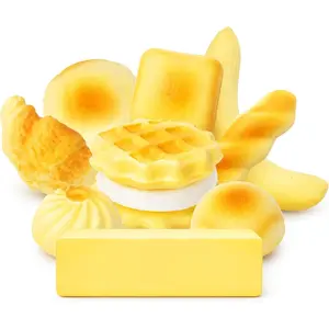 9 Pack Bread Slow Rising Squishy Set, Popular Food Butter Bread Cake and Banana Soft Low Rise Squishies, Sensory Fidget Toys for Anxiety Relief, Fun Stress Relief and Focus Giftsfidget toys