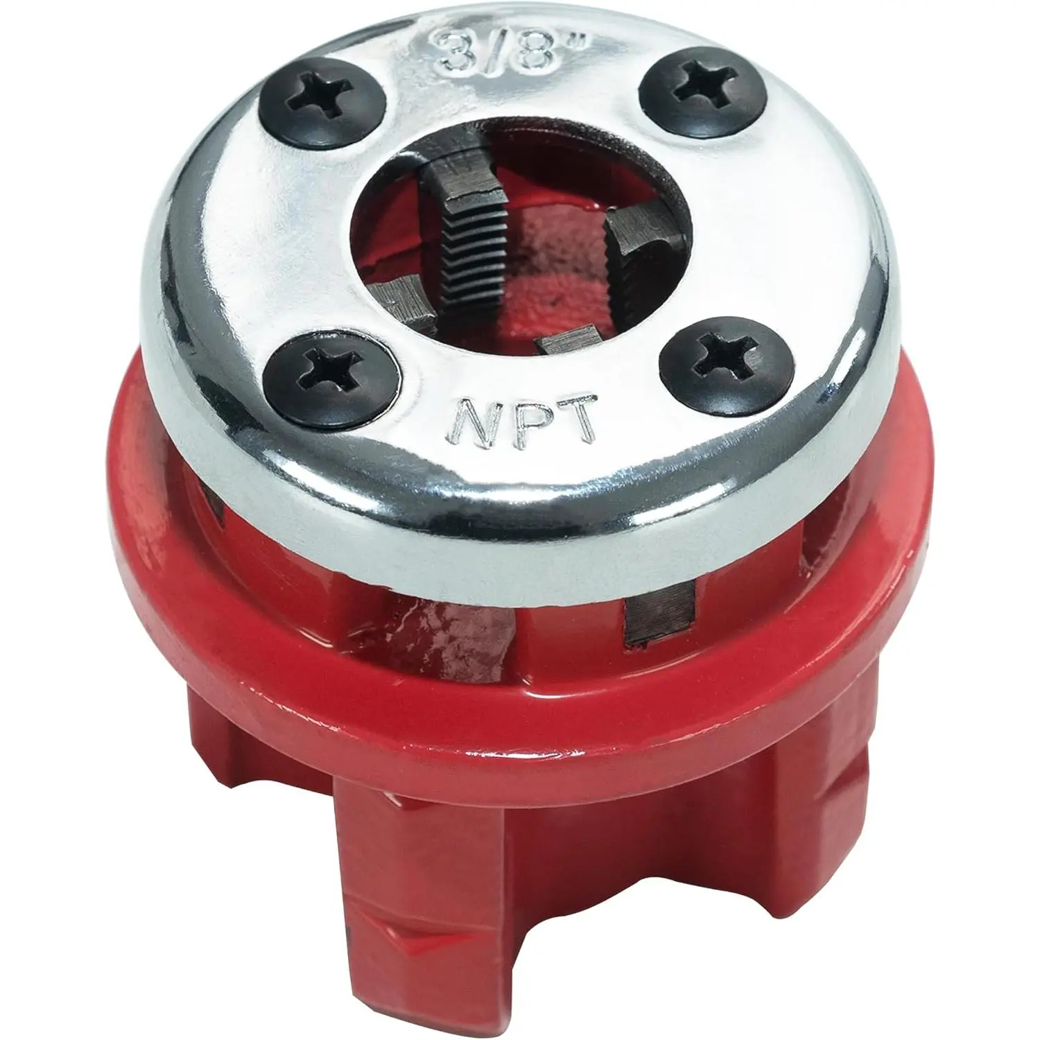 (R) Ratchet Pipe Threader Kit  3/8-inch Dies, Durable Malleable Cast Iron , Ideal for Galvanized and Iron Pipes, Not for Stainless Steel