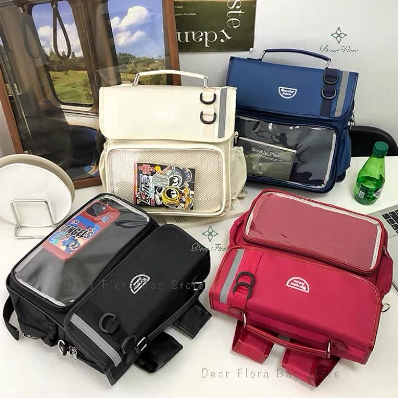 Women's Fashion Ita Backpacks Cute Girl Transparent Large Capacity Crossbody Bag Kawaii Students Individuality DIY Shoulder Bags