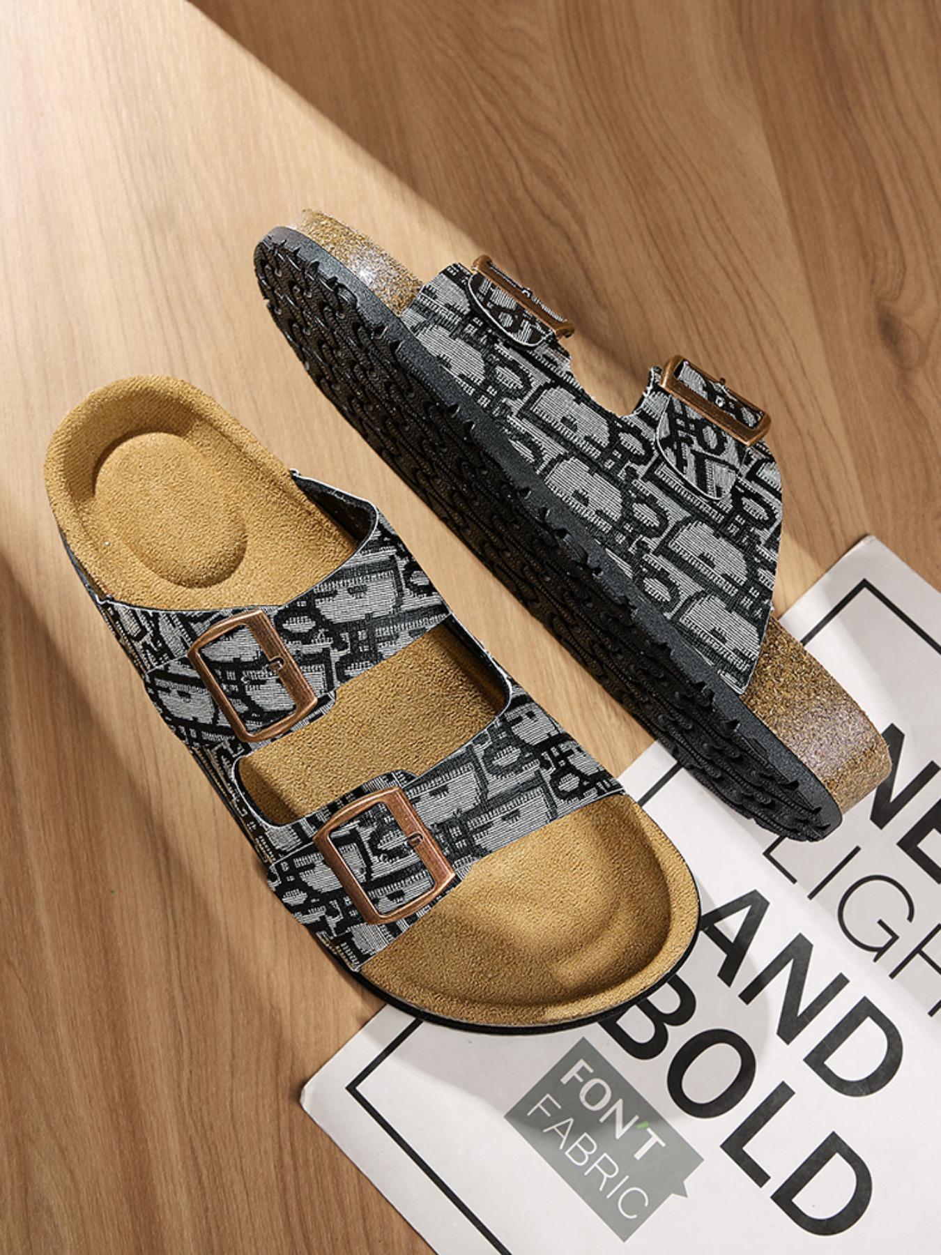 Unisex Fashionable Adjustable Strap Arch Support, Casual Comfortable Non-slip Buckle Sandals Beach Slides for Men & Women, Lightweight & Quick-dry Outdoor Clogs, Footwear