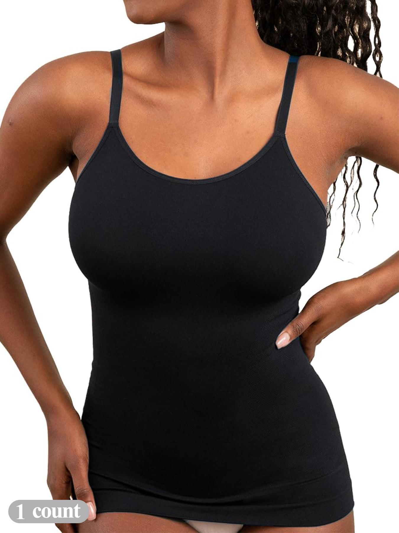 Women's Tummy Control Shapewear Tank Top, Scoop Neck Seamless Compression Camisole for Body Sculpting & Support