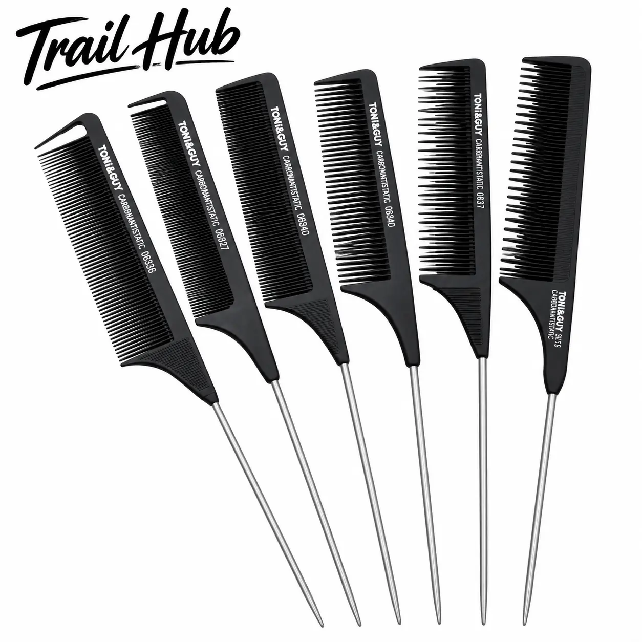 Professional Dual-Function Metal Tail Comb for Precision Hair Sectioning, Styling, and Scalp Massage – Durable Stainless Steel Construction with Fine & Wide Teeth for Salon, Home, and Travel Use