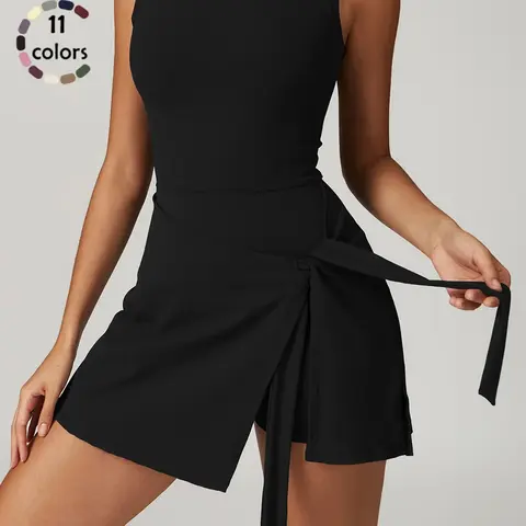 【Black Friday】Women's Sporty Dress, Slim-Fitting Sleeveless Design, Quick-Dry Soft Fabric, Above-The-Knee Length, Yoga & Golf Activewear Workout Exercise Dress #GLOBAL PICKS