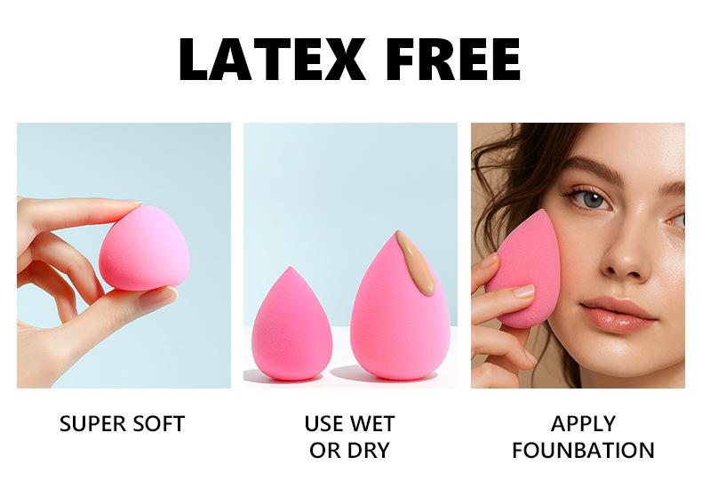 6-piece set of teardrop-shaped makeup sponges,for powder, cream and liquid, super soft wonder beauty cosmetic