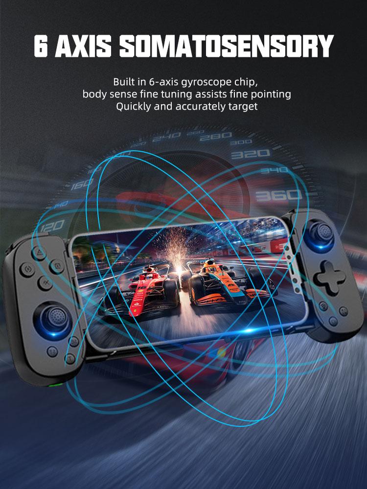 Streaming Gaming Controller Support for PS4 Game Mobile Joystick Gamepad With Six Axis Gyroscope for Android/IOS Wireless Pro Controller with Turbo Custom Engraved
