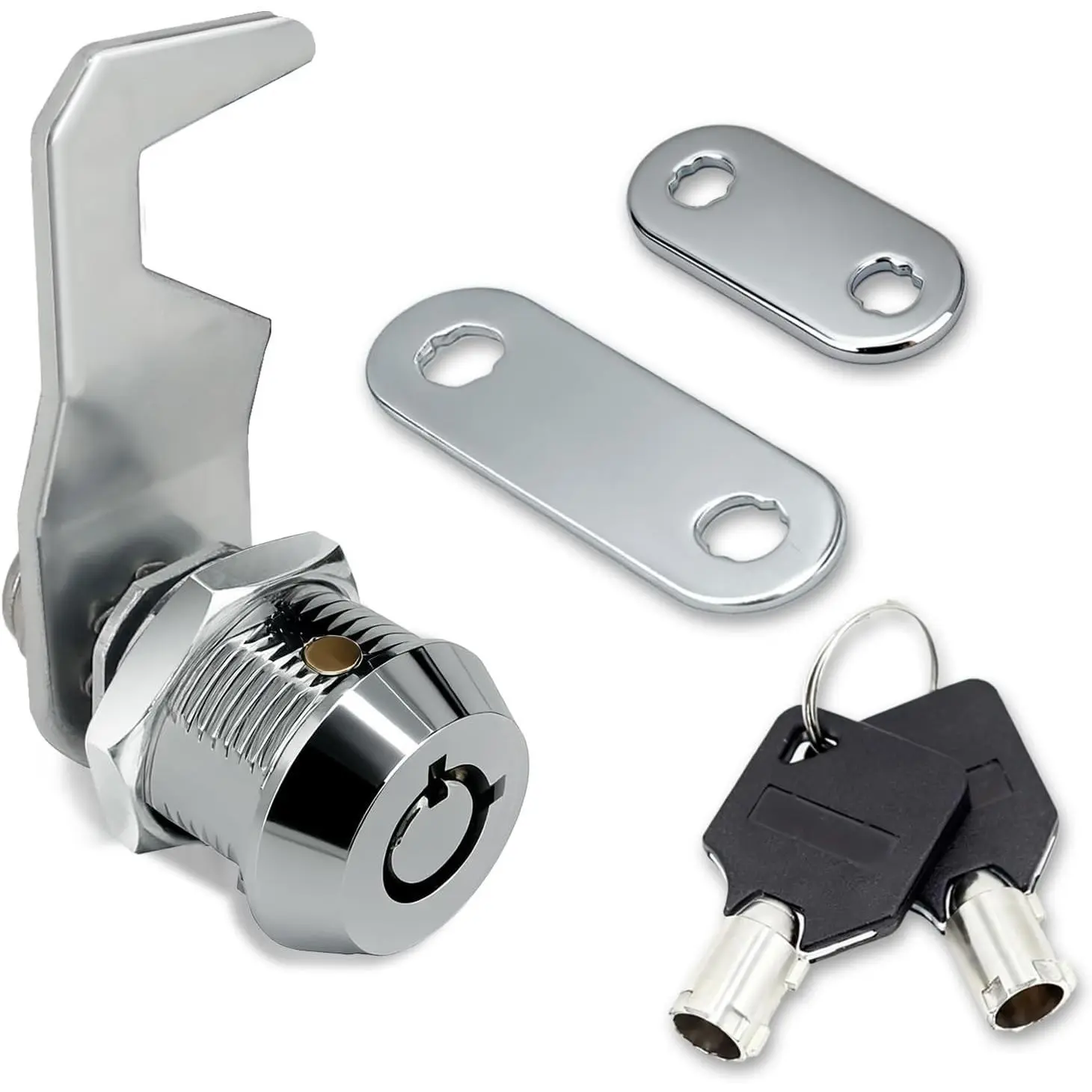 1Pack Toolbox Lock with Keys 5/8 Inch Cabinet Locks Keyed Alike Tubular Cam Lock with Zinc Alloy