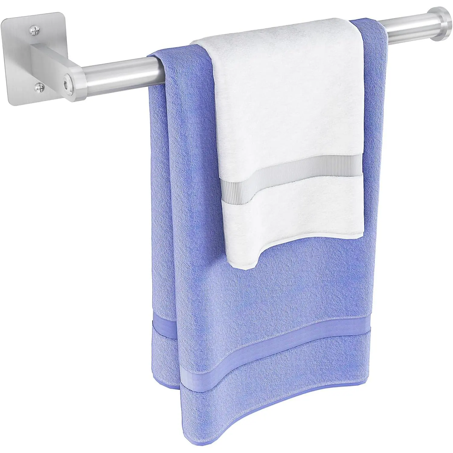 12 Inch Hand Towel Holder, Thicken Stainless Steel Towel Ring for Bathroom Wall Mounted, Heavy Duty Hand Towel Bar Organizer, Modern  Decor Towel Rack, Brushed  Single Rod