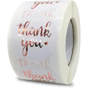 1 Inch Thank You Stickers, 500 count Sealing Stickers Thank You Label Tags for Boutiques,Giveaways,Envelope Seals, Small Business,Wedding,Birthday,Party  Wrap Bag,Baking Packaging