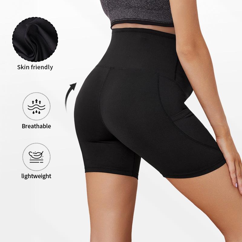 Maternity shorts, high-waisted sports leggings with belly support and butt-lifting effect, short maternity yoga pants