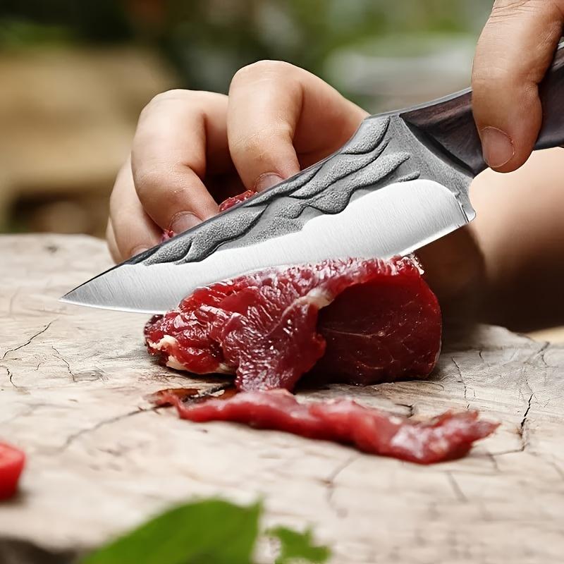 Sharp knife forged steel, meat cleaver, boning knife, kitchen, outdoor, cooking knife with sheath multifunctional portable Multi-Functional Outdoor