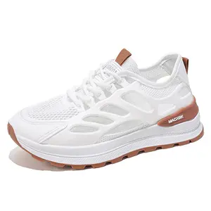 Summer Women's Shoes New Breathable Mesh Shoes Korean Style Versatile White Shoes Thick Sole Sneakers Casual Running Shoes for Women