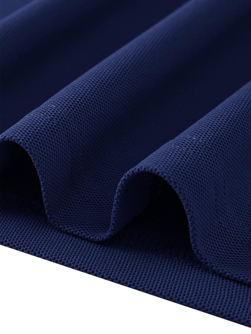 Men's Regular Fit Letter Print Contrast Trim Polo Shirt, Casual Short Sleeve Half Zip Top for Summer, Fashion Men's Clothes for Daily Wear, Menswear