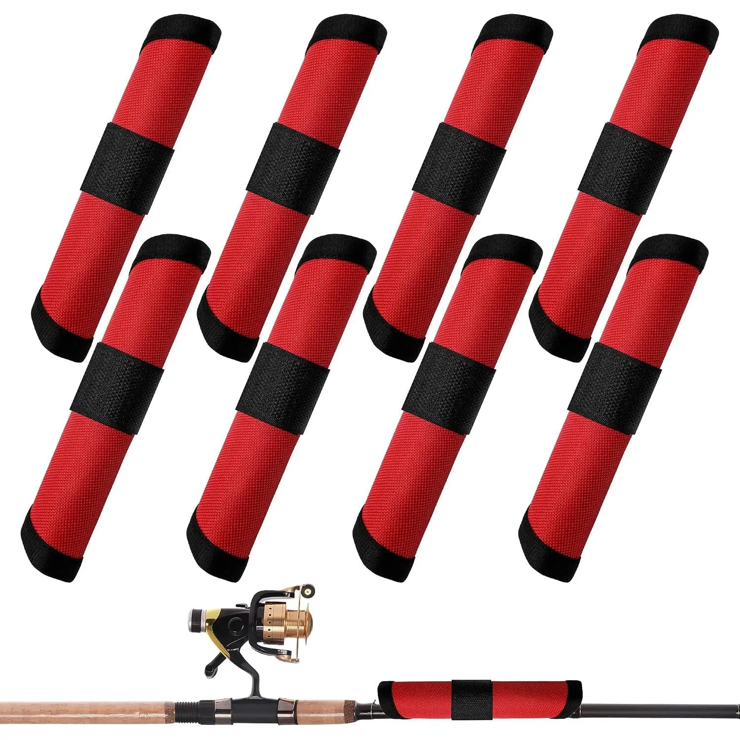 8 Pack Fishing Lure Wraps, 6" Fishing Lure Covers for Fishing Rod | Fishing  Gloves for Fishing Pole Sleeve Guard  Storage Protector for Fishing Rod to Keep Fishermen Fishing Safe