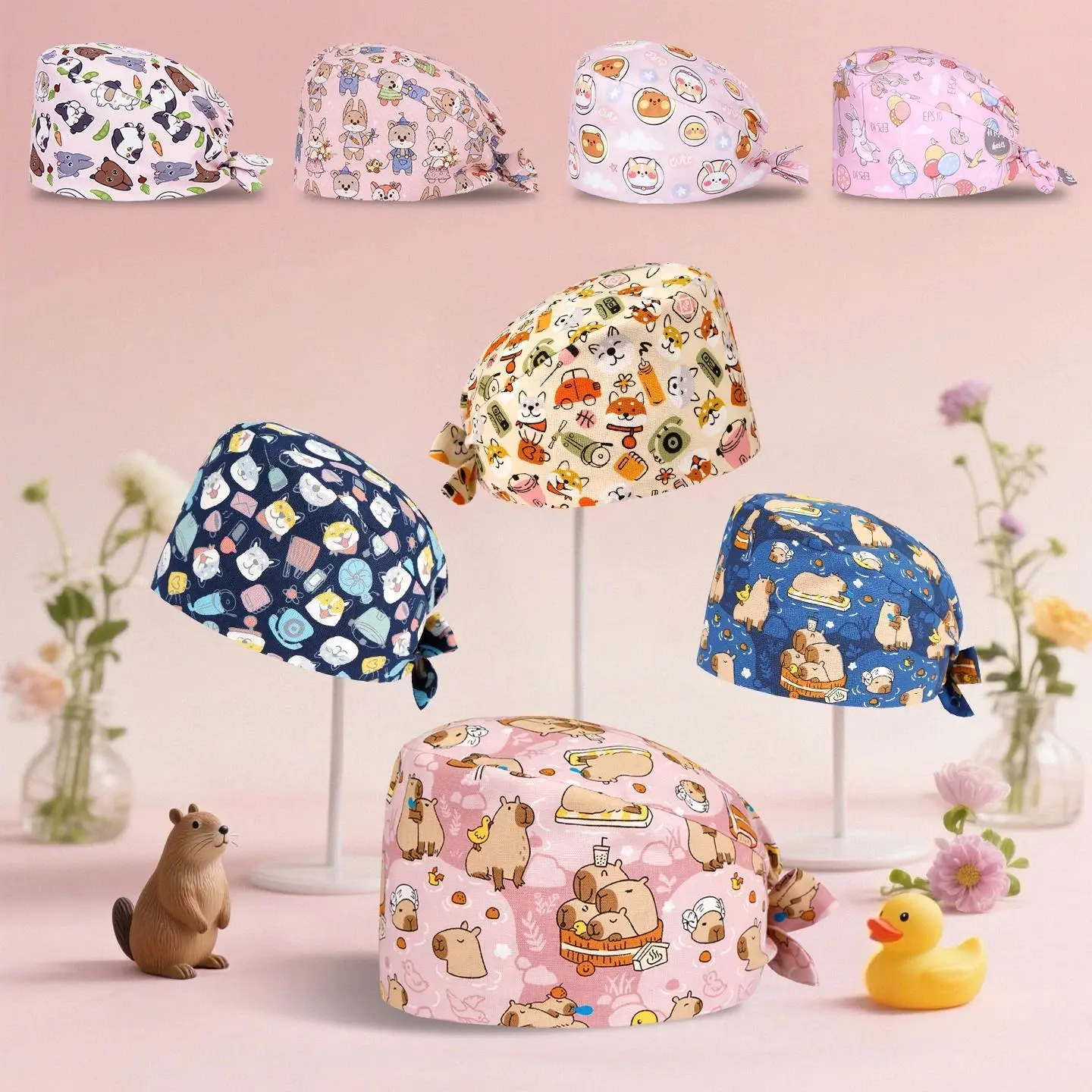 Cotton Women's Hat for Nurses Breathable Durable Medical Caps Vet Dental Hospital Nursing Hats M1191