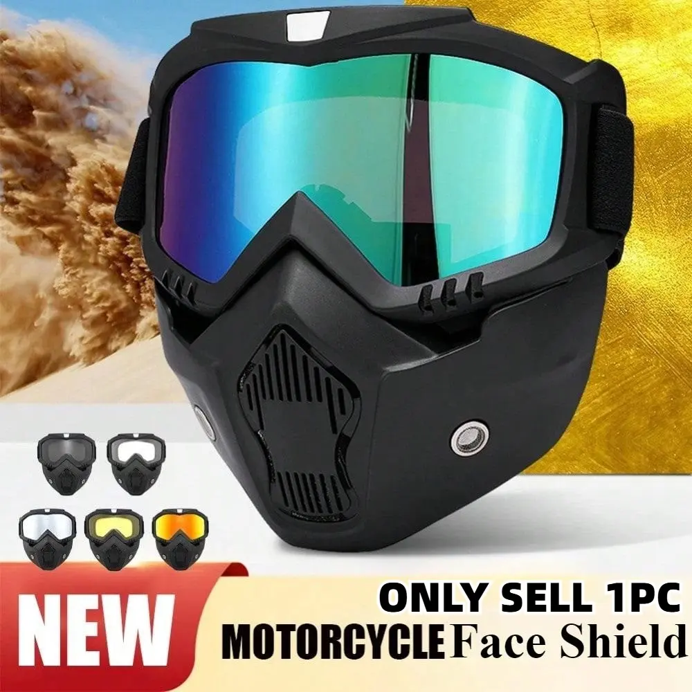 Tactical Full-face Mask, Anti-fog High-definition Lenses Ski Mask, Comfortable Sponge Padding Motorcycle Face Shield, Protective Gear, Goggles, Dirtbike Gear, Biker Protective Gear