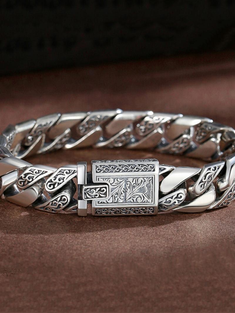 Punk Style Vintage Stainless Steel Bracelet for Men – Trendy All-match Fashion Jewelry, Exquisite Decor for Party & Daily Wear, Ideal Birthday Gift