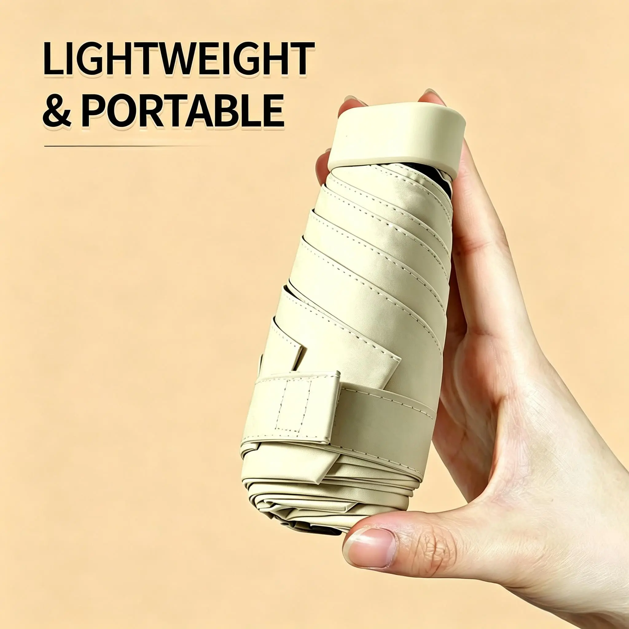 Portable Folding Umbrella, Mini Rain and Sun Umbrella, Anti UV Pocket Umbrella, Dual Use Sunscreen Umbrella, 1pc