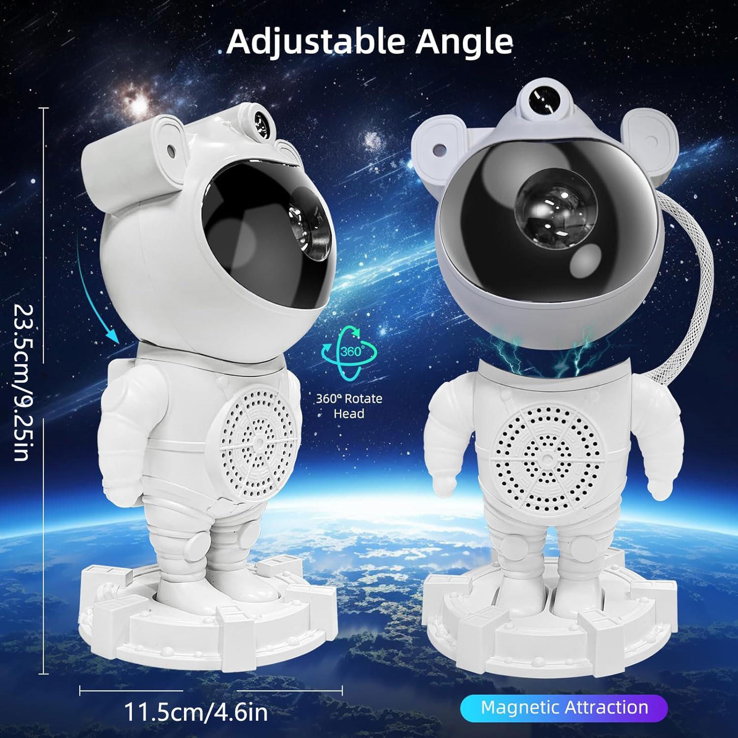 Star Projector Astronaut Galaxy Projector - Bluetooth Speaker, White Noise, Moon Nebula Night Light, Led Mood Light for Bedroom, 360° Adjustable, Timer and Remote Control, Star Galaxy Projectors for Kids Adult, Gift Choice