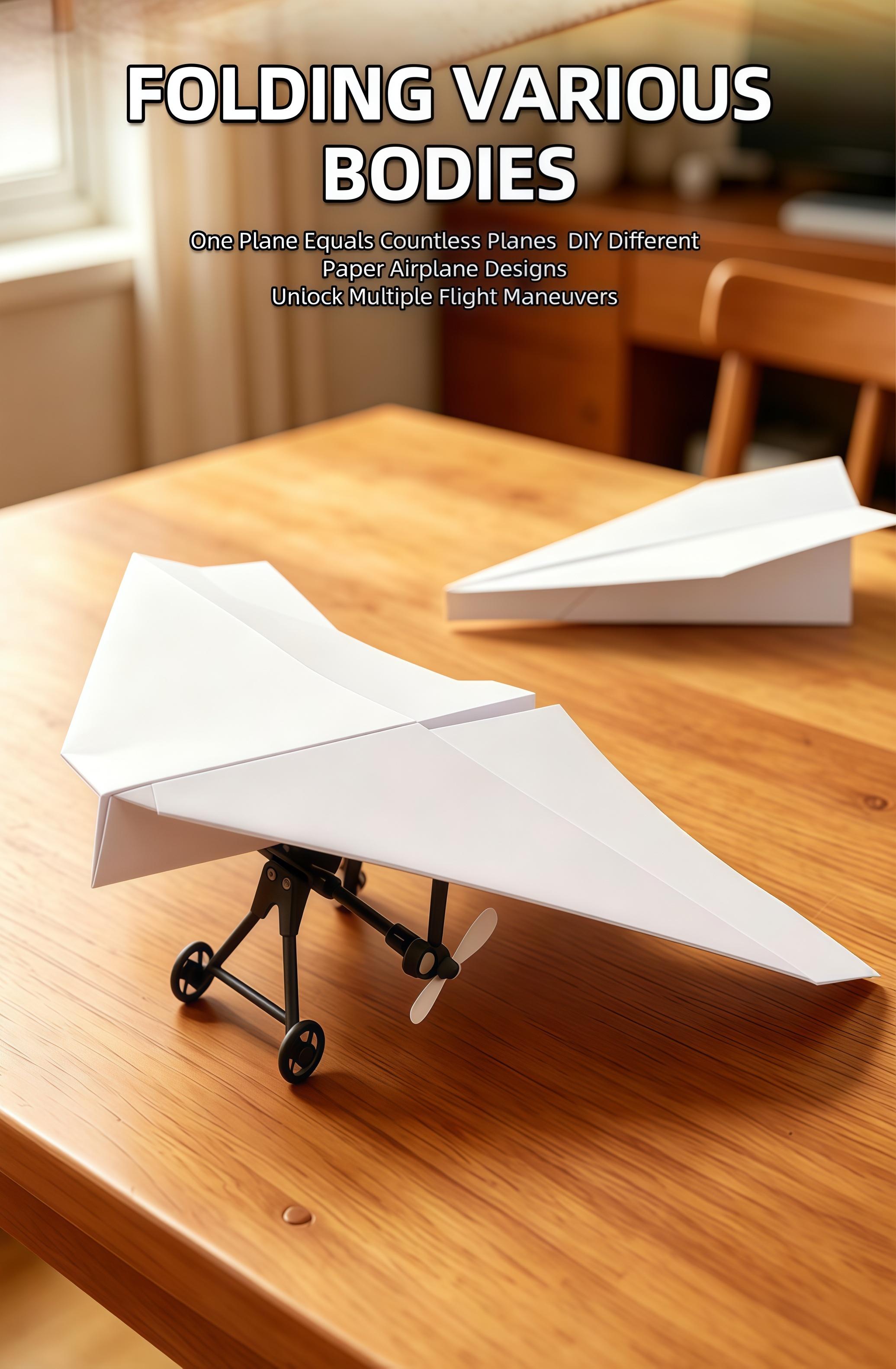 RC Paper Aircraft Construction Kit - Remote-Fly DIY Foldable Toy with Gyro Stabilizer, Dual Props, Easy-to-Fly STEM Toy, Birthday Gift for Kids Boys