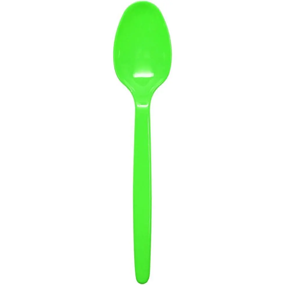 U2100 (Rainbow) 5.9" PS Heavy-Weight Disposable Teaspoon, Rainbow (Pack of 1000)