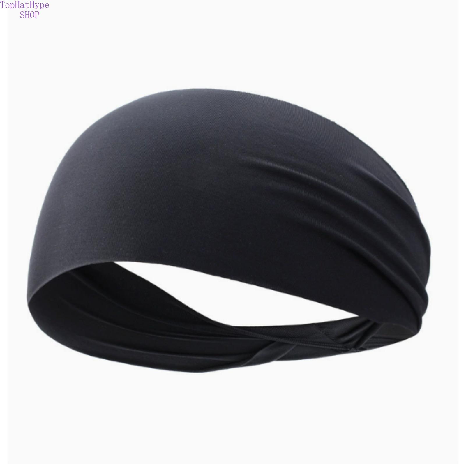 Women's Solid Color Stretch Headband, Sweat-Wicking Hair Band for Running, Yoga & Fitness, Soft Elastic Sports Head Wrap