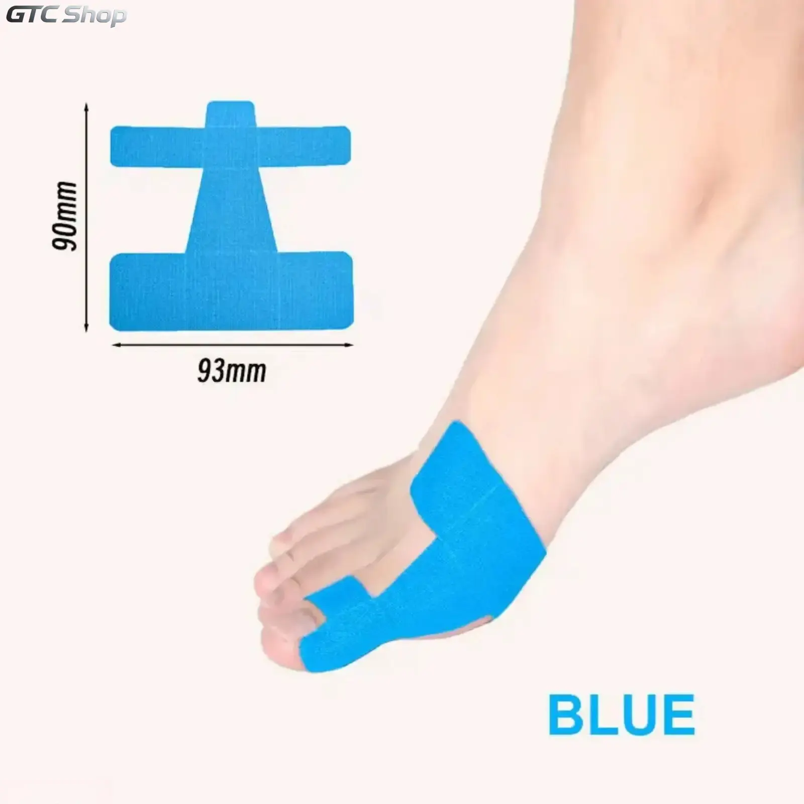 60PCS Pre‑Cut Bunion Corrector Kinesiology Tape,Elastic Breathable Latex‑Free Hypoallergenic Toe Support Strips,Waterproof Adhesive Foot Patch for Hallux Valgus Correction,One Size for Toes Support