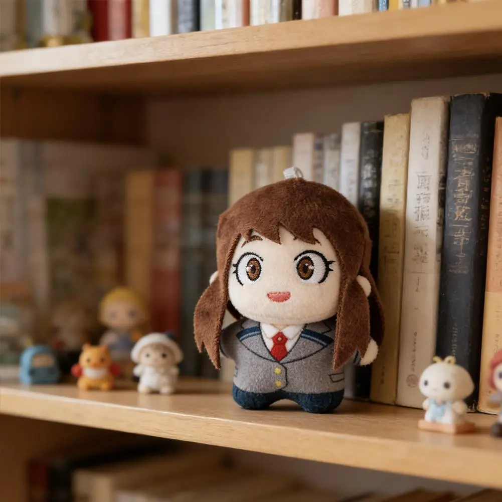 MHA Anime plush Toy Keychains Uraraka Ochako Plushies Uraraka Ochako Himiko Toga Figure soft Cosplay toys backpack pendant Gifts