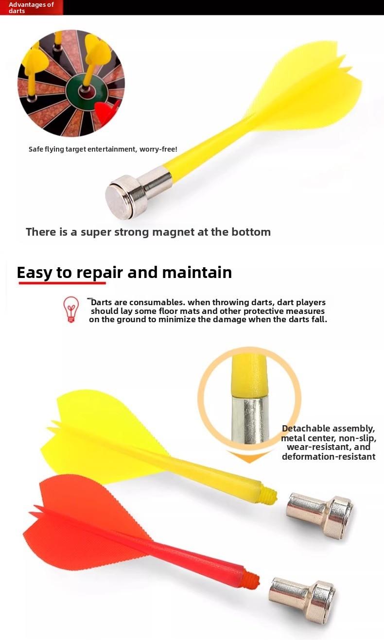 Dart board set - magnetic dart game, fitness & fun for adults & kids - safe dartboard with magnetic darts