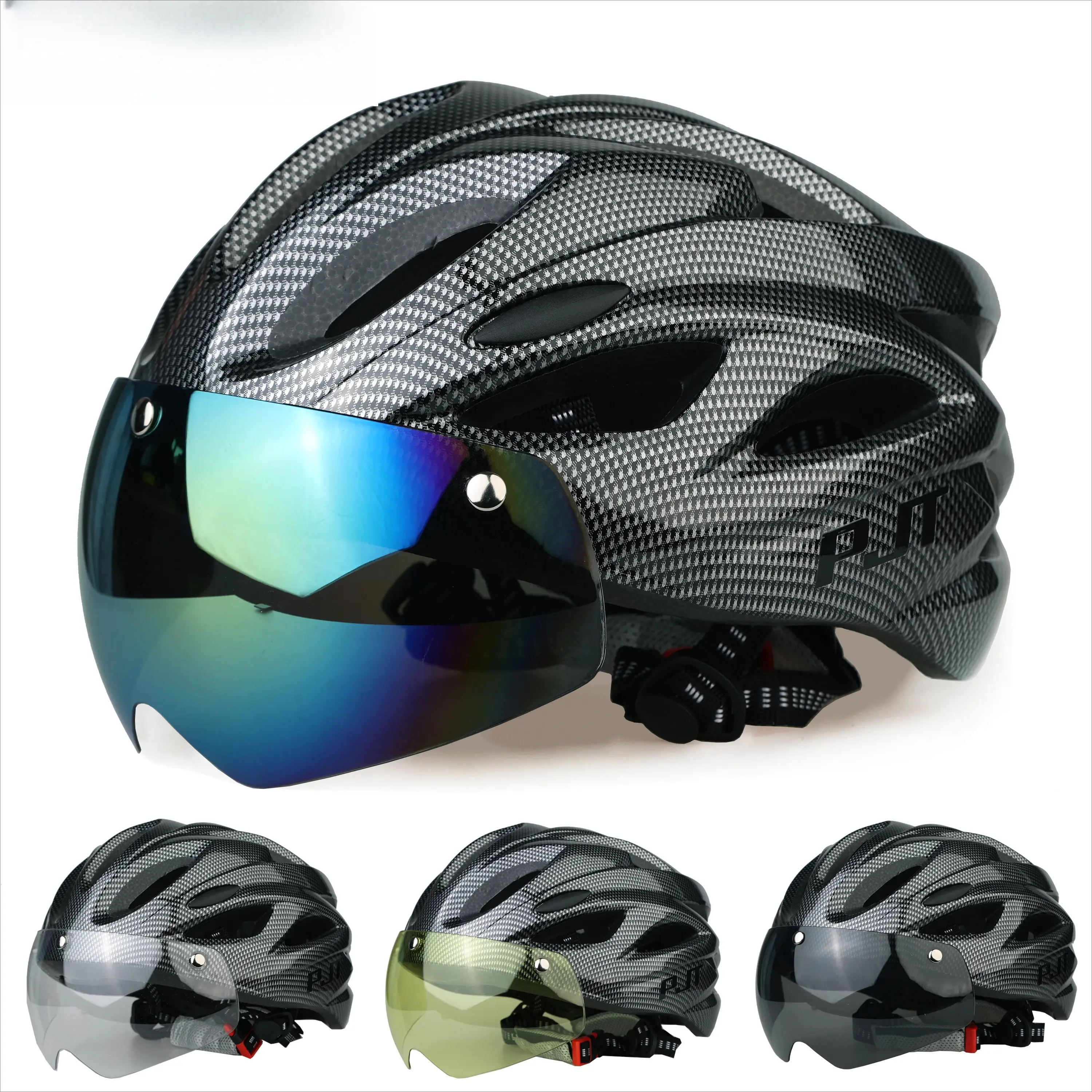 Lightweight Breathable Bicycle Helmet With Magnetic Attraction Goggles Lens Bike Helmet Free Switching Adult Cycling Helmet