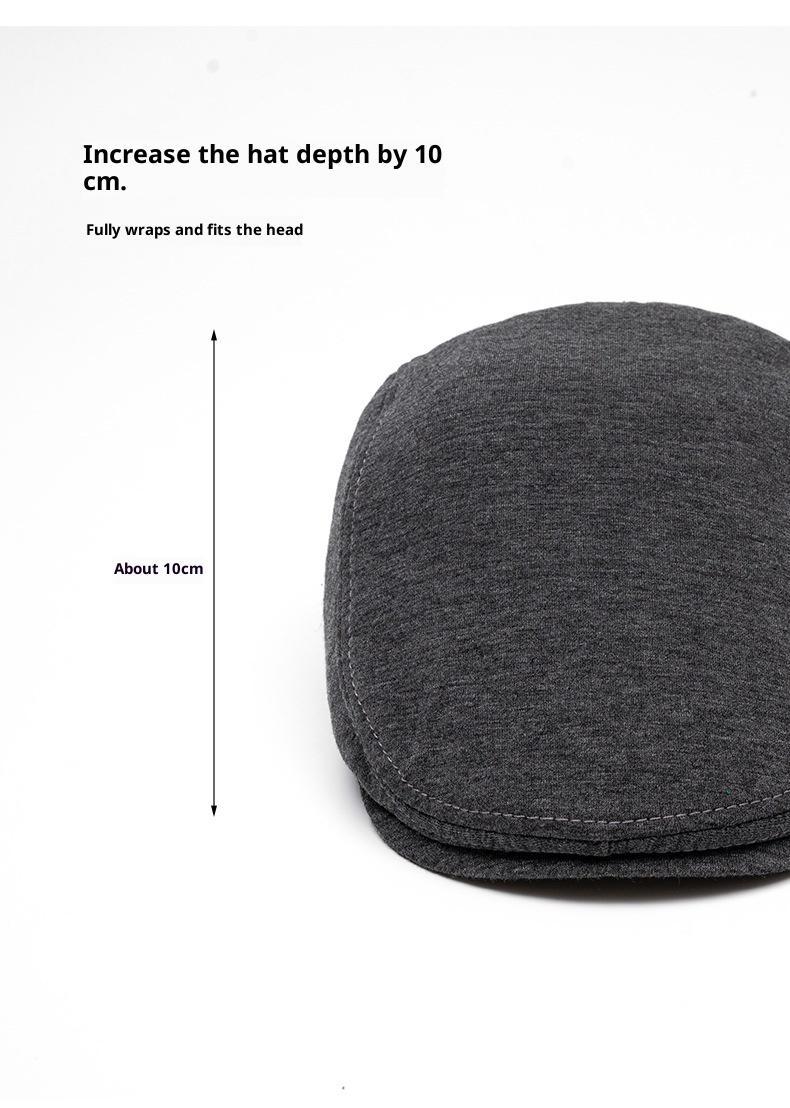 BIGWIG Men's Retro Cotton Flat Top Cap, Unisex Flat Top Sports Cap, Newsboy Cap, Gatsby Cap, Autumn/Winter Wool Plain Beret, Warm Front Cap, British Style Soft Top Newsboy Cap, Solid Color Hunting Cap, Driver's Cap