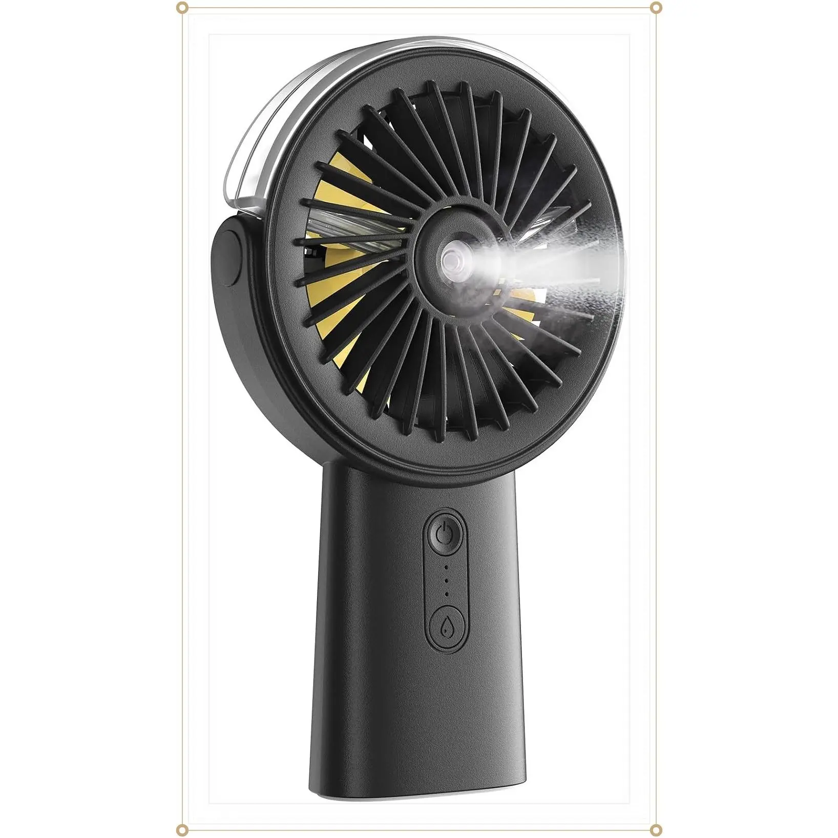 Portable Handheld Misting Fan with Water Spray, 4000mAh Rechargeable Battery, 3-Speed Personal Mist Fan, 4-15 Hrs Runtime for Travel, Home, Office & OutdoorGift