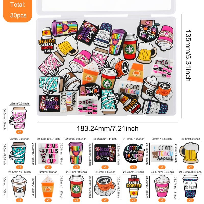 Silicone Beads Kit, 30pcs/box Colorful Beads, DIY Beading Kit for DIY Craft, Keychain Pendant, Jewelry Making Supplies,  Bead Assortment Charm Handmade Gifts, DIY Mix Beads