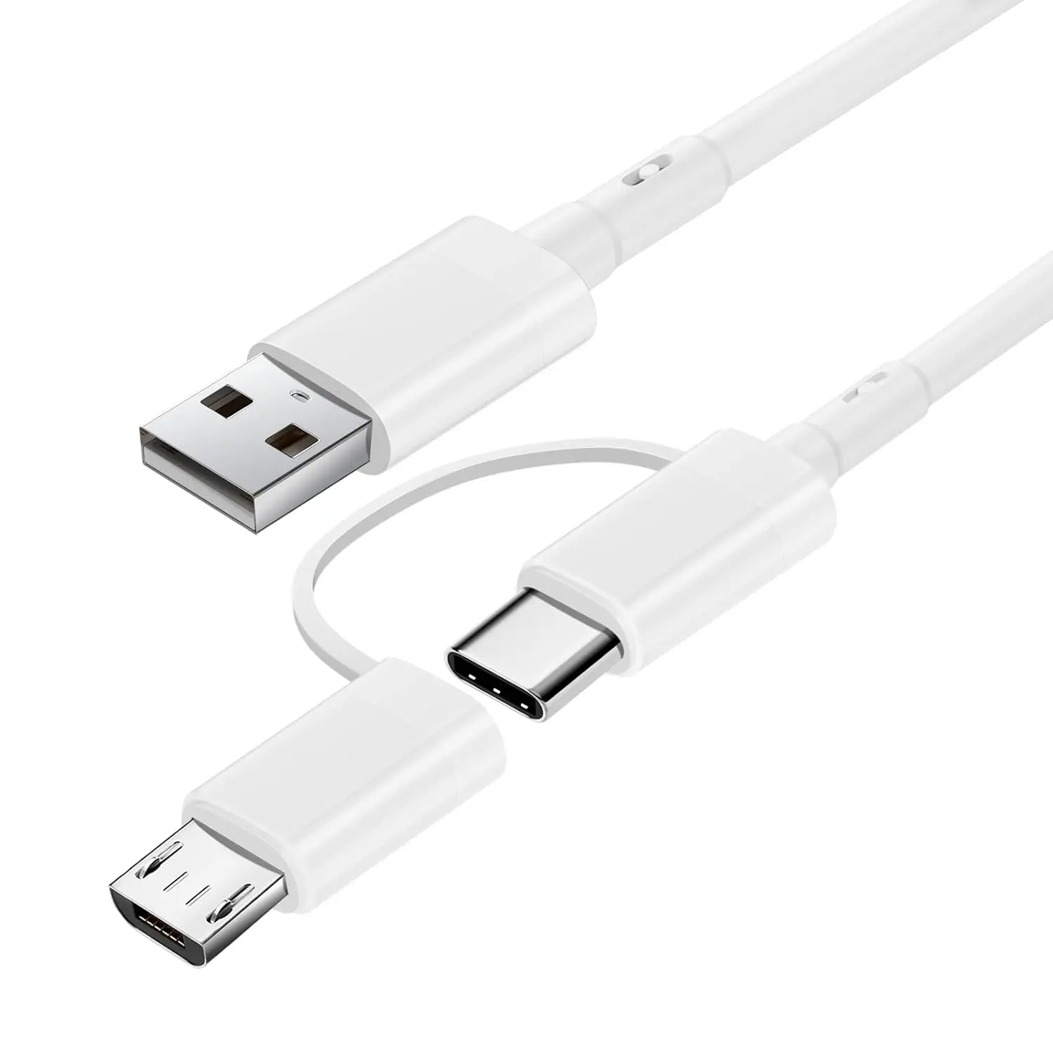 Multi-Model Fast Charging USB C Cable for Fire Tablet (10, 8, 7 Plus, Max 11, Pro, Edition) & Kindle Paperwhite, Voyage E-Readers - Synthetic Wire Single Cable, 3ft Long White Cord, Mobile, 3 Feet Long