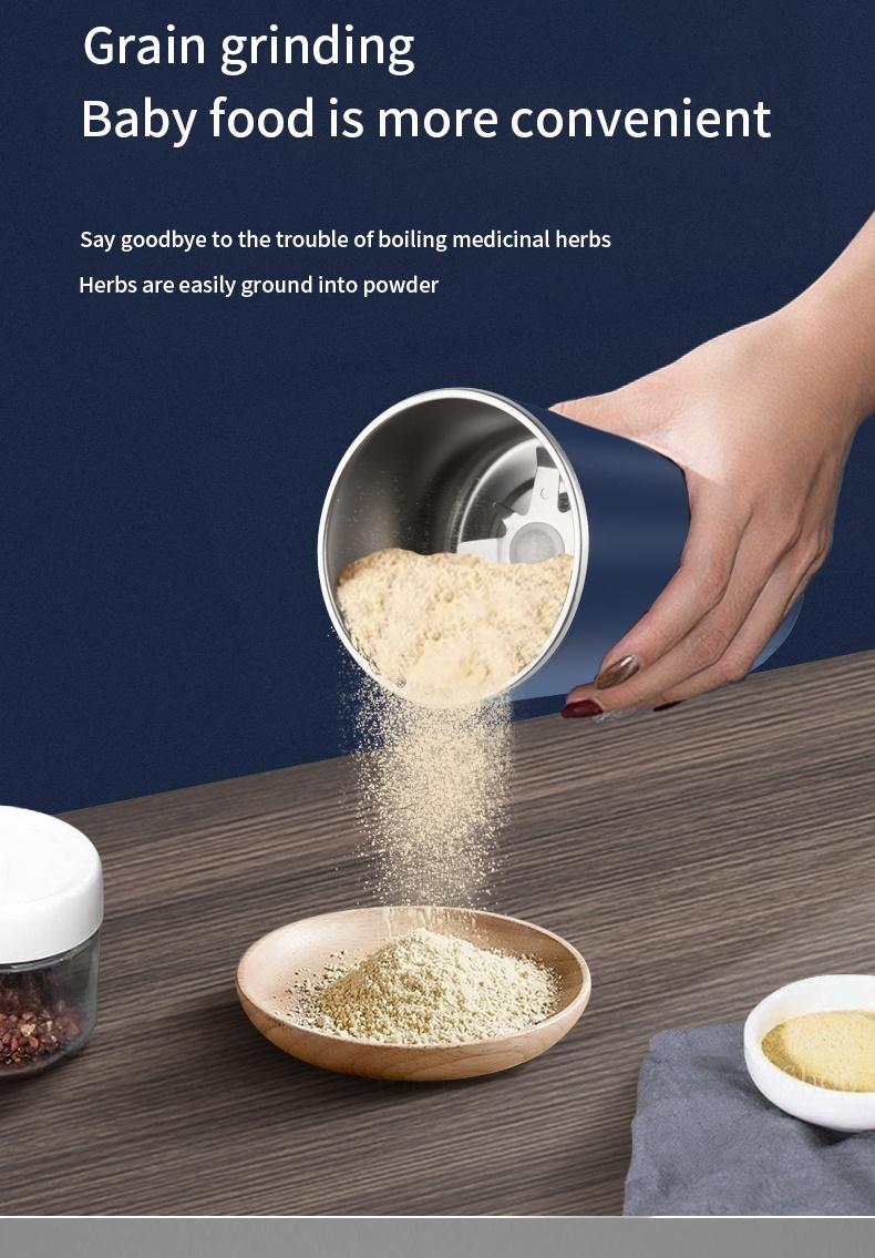 300W Electric Coffee Grinder for Fast Grinding—Perfect for Beans, Spices, Nuts & More. Compact and Portable, This Ultra-fine Powder Grinder Doubles As A Food Processor and Mixer for All Your Kitchen Needs. Multi-Function Grinding Tlools