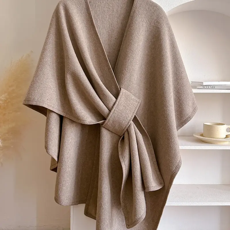 Women's Fall Winter Fashion Solid Color Shawl, Warm Comfortable Scarf, Casual Multifunctional Wrap for Autumn/winter Decor #GLOBAL PICKS