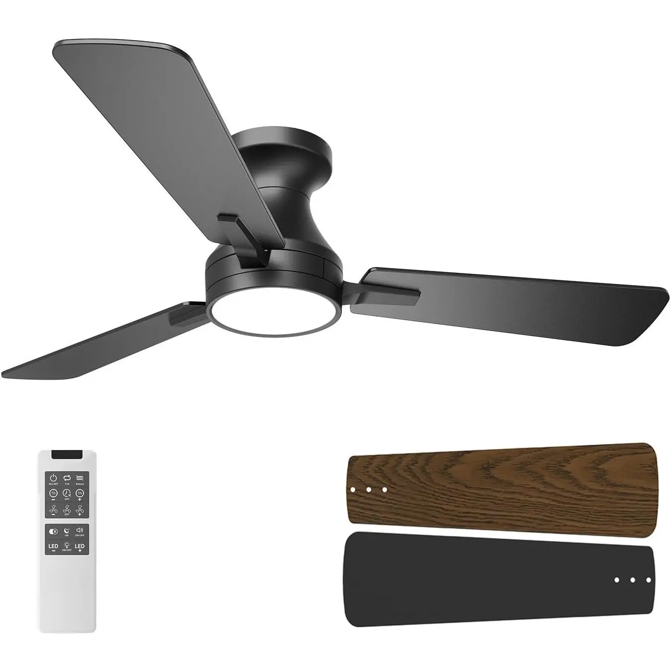 42 inch Low Profile Ceiling fan with Light and Remote Control