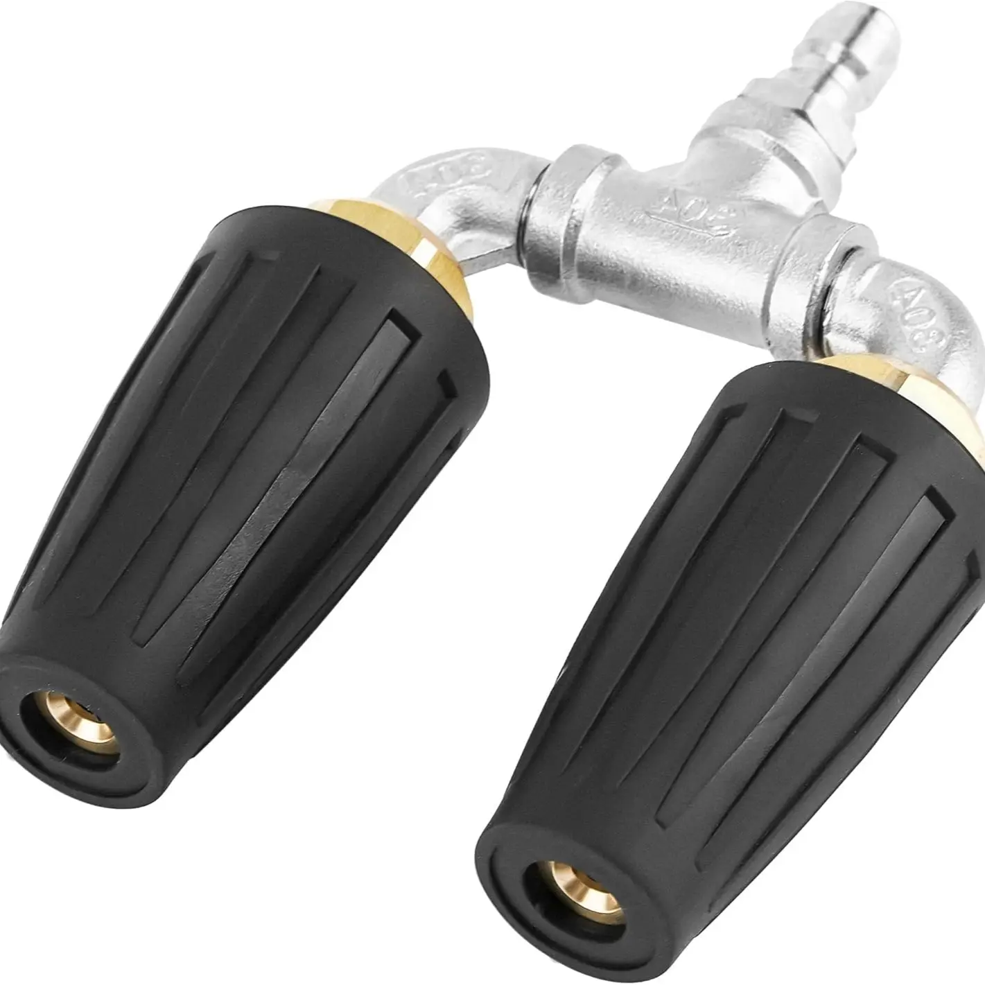 Dual Turbine Nozzle High Pressure Washer, 2.0mm Hole, 360° Rotating Electric Spray Nozzle, 4-6 Gpm, 4000 Psi, 1/4 Inch Quick Connect, Dual Turbo Nozzle, Sprayer Nozzles
