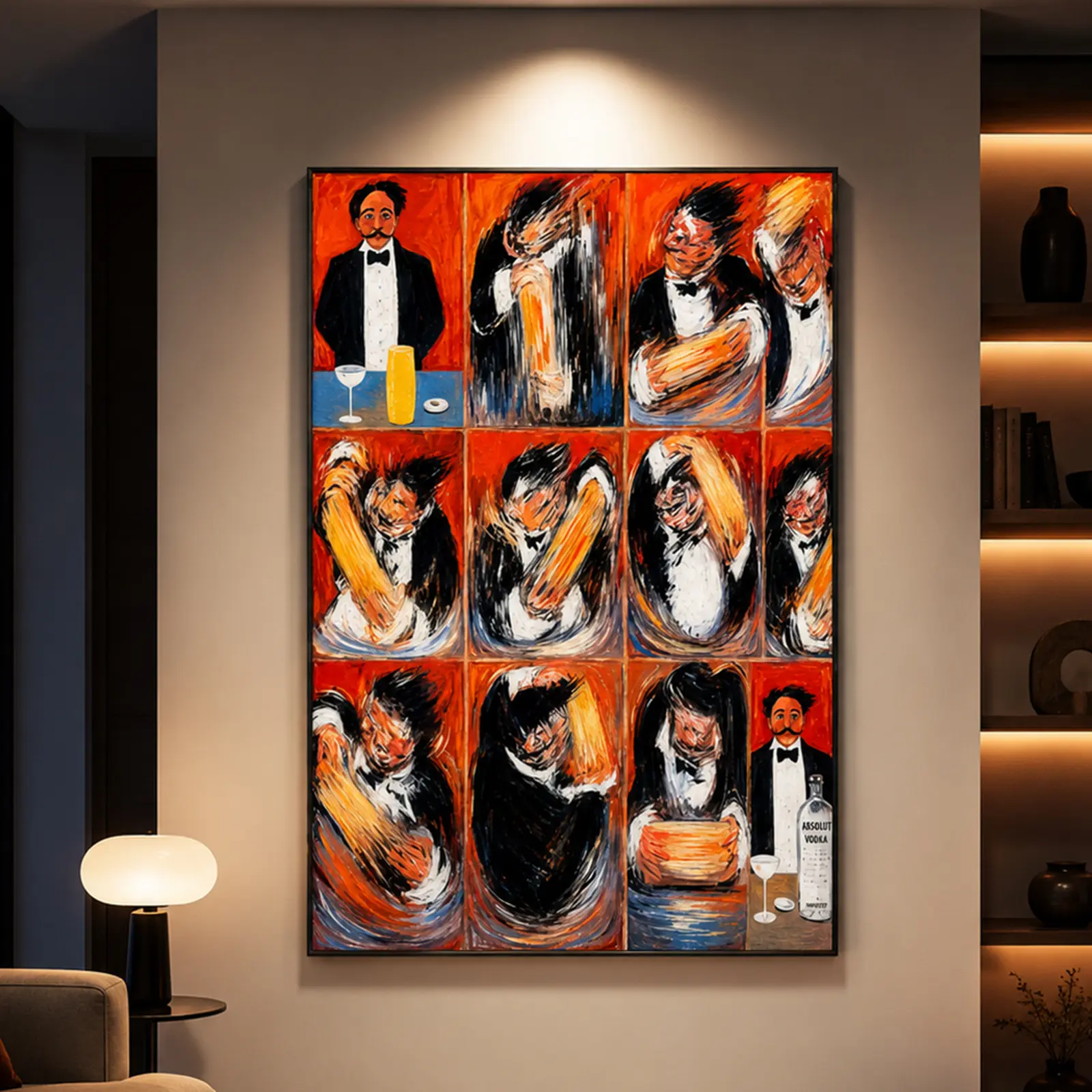 Guy Buffet The Making Of Perfect Martini Vintage Cocktail Poster - Home Decor Print, Bar Wall Art, Canvas Print, Unique Gift Idea