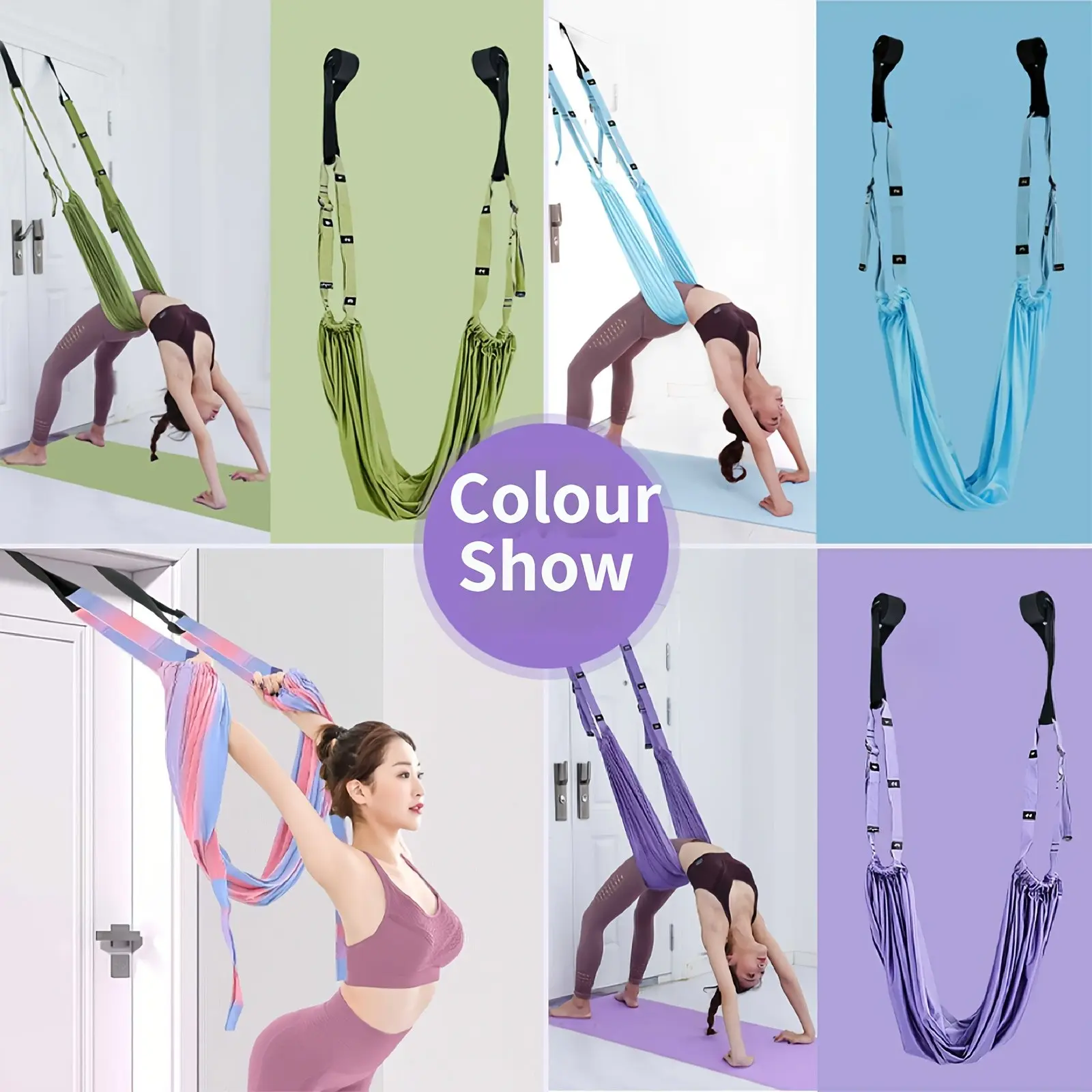 Durable Aerial Yoga Suspension Trainer Upgrade, Multi-Functional Door-Hanging Fitness Band, Stretch & Handstand Aid, Essential Yoga Gear, Home Yoga Equipment