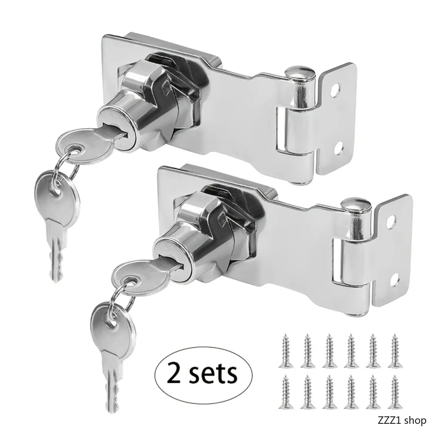 2sets Furniture Safety Lock, Easy to Install, Anti-Theft Padlock, Cabinet Mailbox Drawer Lock, Storage Cabinet Lock, for Cabinets, Mailboxes, Drawers, and Door Locks, Furniture Locks | Modern Safety Locks | Durable Metal Locks