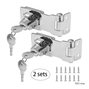 2sets Furniture Safety Lock, Easy to Install, Anti-Theft Padlock, Cabinet Mailbox Drawer Lock, Storage Cabinet Lock, for Cabinets, Mailboxes, Drawers, and Door Locks, Furniture Locks | Modern Safety Locks | Durable Metal Locks