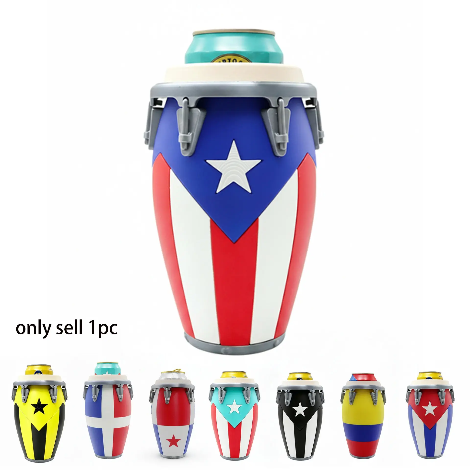 Conga-Style Can Holder, Easy-To-Use Beverage Stand, Perfect for Conga Drum Lovers, Durable Cup Rack Design, Ideal for Parties & Events, Drink Holders