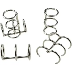 5 count  20mm/0.8inch Inner Diameter Metal 3 Rings Loose Leaf Binders Book Rings Snap Split Hinged Stainless Steel Binder Rings for DIY Travel Diary Notebook Photo Album Binding Spines Comb