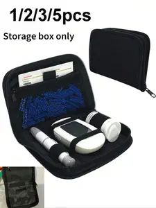 Diabetes Supplies Storage Box Set, Insulin Cooler Bag, Portable Insulin Pen & Glucose Meter Case, Lightweight Zippered Travel Kit
