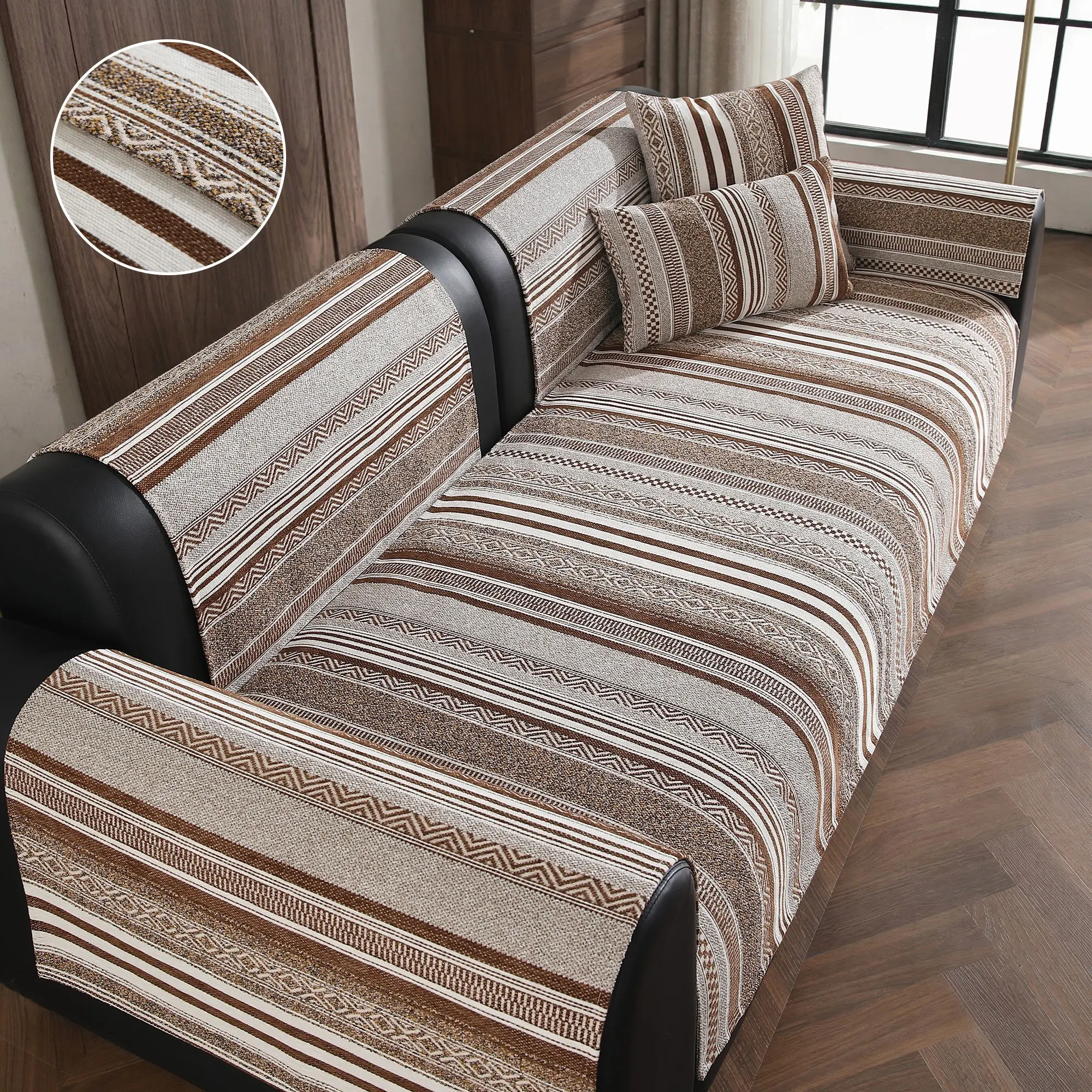 1pc Universal Sofa Pad, Reusable Casual Style, Fits 1-4 Seater Sofas, Non-Slip, Pet-Friendly, Suitable for All Rooms