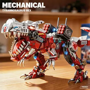 Mechanical Tyrannosaurus Rex Building Blocks Toy, 738-Piece Construction Set, Creative Educational Toy, Perfect Gift for Boys Aged 6+